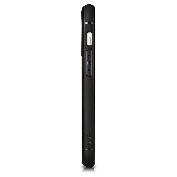 iCarer Leather Oil Wax etui iPhone 14 Pro Max skórzany pokrowiec czarne (WMI14220720-BK)