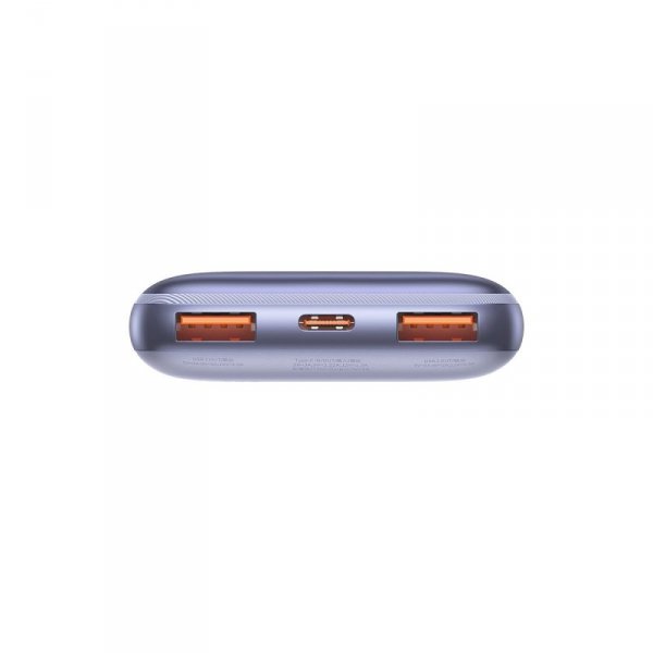 Powerbank Baseus Bipow Pro 10000mAh 20W fioletowy z kablem USB Typu A - USB Typu C 3A 0.3m (PPBD040205)