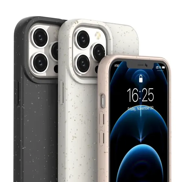 Eco Case etui iPhone 14 Pro Max silikonowy degradowalny pokrowiec granatowe