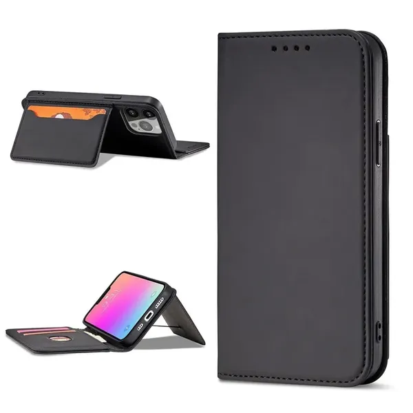 Magnet Card Case etui Samsung Galaxy A23 5G pokrowiec z klapką portfel podstawka czarne