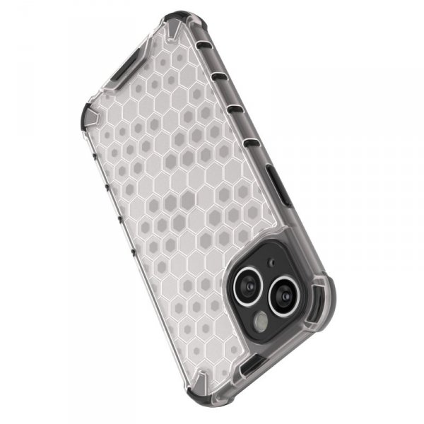 Honeycomb etui iPhone 14 Plus pancerny hybrydowy pokrowiec niebieskie