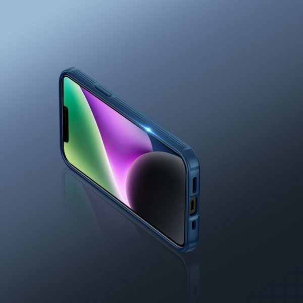 Nillkin CamShield Pro Magnetic Case etui iPhone 14 pokrowiec osłona na aparat kamerę niebieski (z MagSafe)