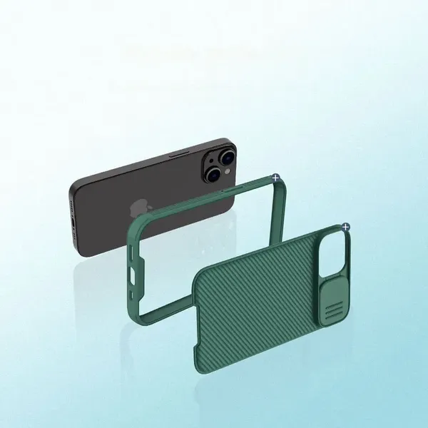 Nillkin CamShield Pro Case etui iPhone 14 pancerny pokrowiec osłona na aparat kamerę zielony