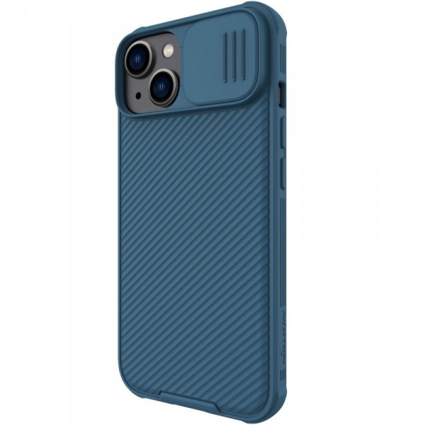 Nillkin CamShield Pro Case etui iPhone 14 Plus pancerny pokrowiec osłona na aparat kamerę niebieski