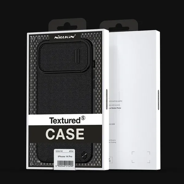 Nillkin Textured S Case etui iPhone 14 Pro pancerny pokrowiec z osłoną na aparat czarny