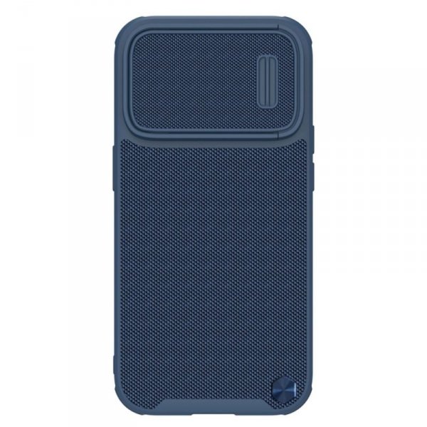 Nillkin Textured S Case etui iPhone 14 Pro Max pancerny pokrowiec z osłoną na aparat niebieski