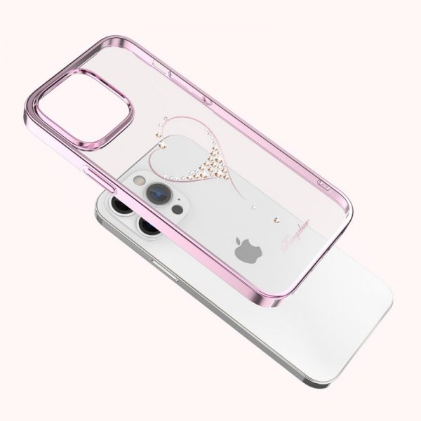 Etui silikonowe z kryształami Swarovski Kingxbar Wish Series do iPhone 14 Plus - różowe