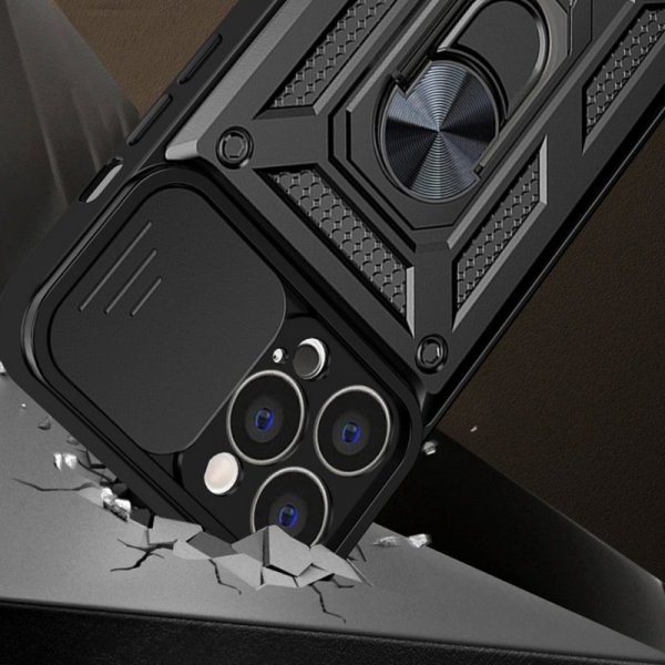 Hybrid Armor Camshield etui iPhone 14 Pro pancerny pokrowiec z osłoną na aparat niebieskie