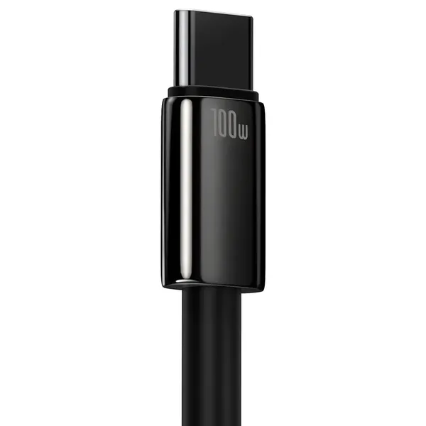 Baseus Tungsten Gold kabel USB-A - USB-C 480Mb/s 100W 2m czarny (CAWJ000101)