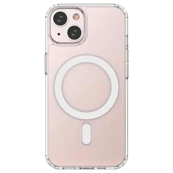 Etui magnetyczne Clear Magnetic Case z MagSafe do iPhone 14  ze srebrnym ringiem - przezroczyste