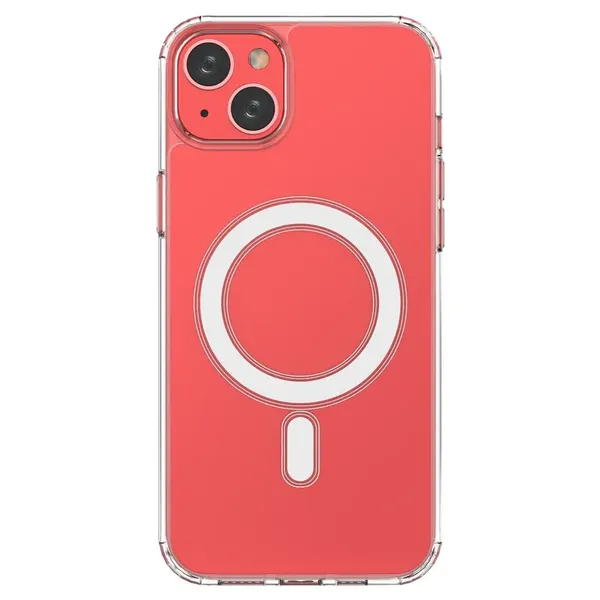Etui magnetyczne Clear Magnetic Case z MagSafe do iPhone 14 Plus  ze srebrnym ringiem - przezroczyste