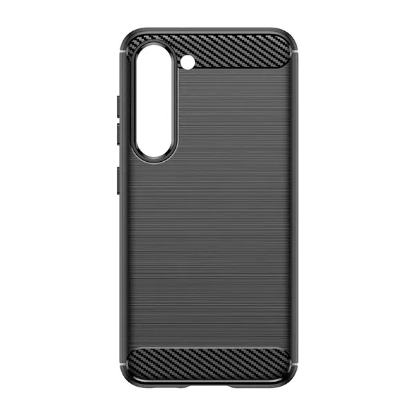 Carbon Case etui Samsung Galaxy S23 elastyczny silikonowy karbonowy pokrowiec czarne