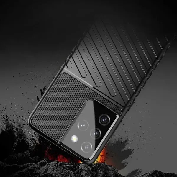 Thunder Case etui Samsung Galaxy S23 Ultra silikonowy pancerny pokrowiec czarne