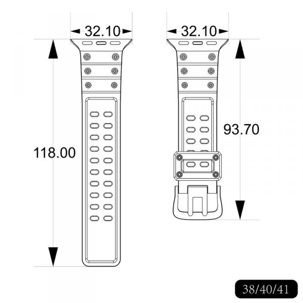 Pasek Strap Triple Protection do Apple Watch 38 / 40 / 41 mm opaska bransoleta - zielony