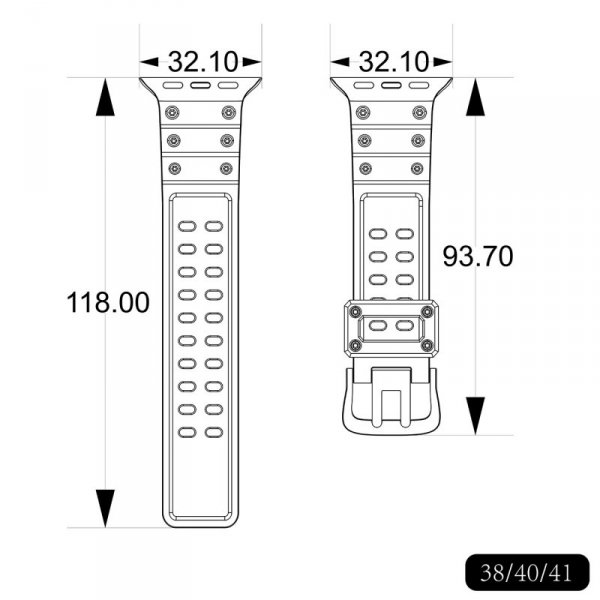 Strap Triple Protection pasek Apple Watch SE, 9, 8, 7, 6, 5, 4, 3, 2, 1 (41, 40, 38 mm) opaska bransoleta zielony