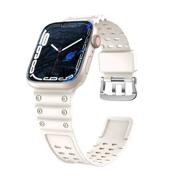Strap Triple Protection pasek Apple Watch Ultra, SE, 9, 8, 7, 6, 5, 4, 3, 2, 1 (49, 45, 44, 42 mm) opaska bransoleta beżowy