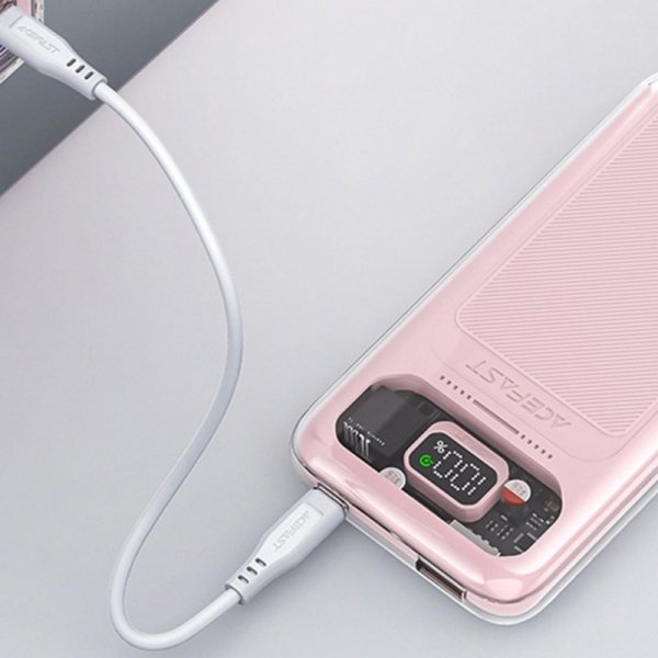 Acefast powerbank 10000mAh Sparkling Series szybkie ładowanie 30W różowy (M1)