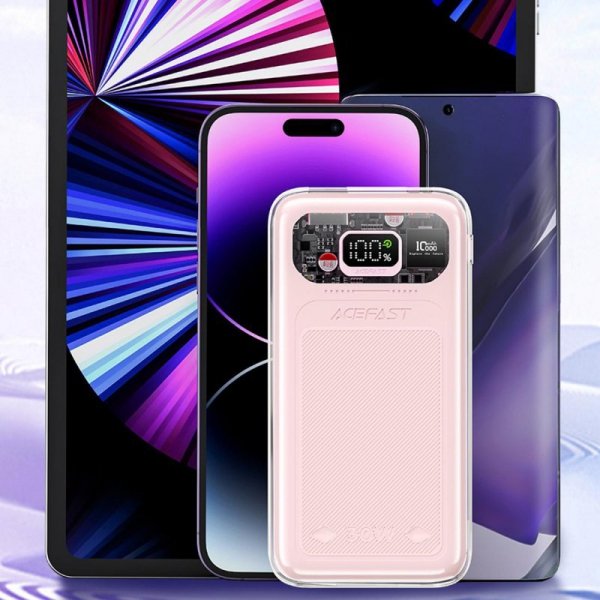 Acefast powerbank 10000mAh Sparkling Series szybkie ładowanie 30W szary (M1)