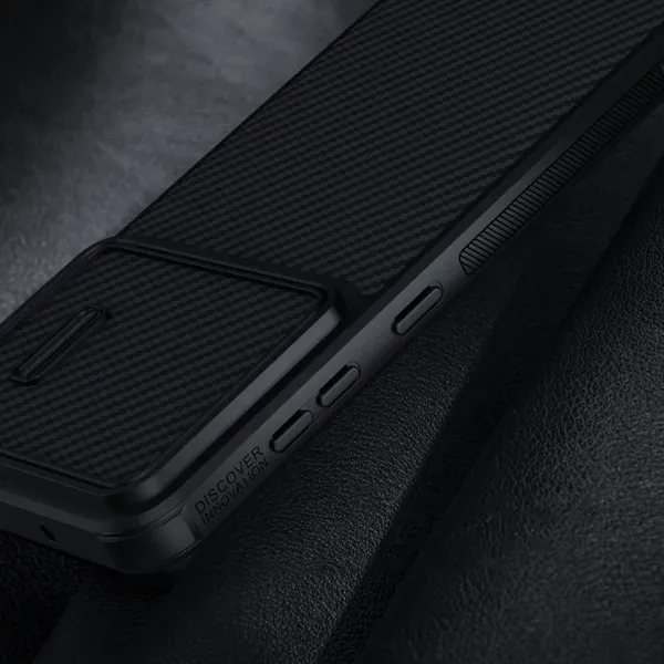 Nillkin Synthetic Fiber S Case etui Samsung Galaxy S23+ pokrowiec osłona na aparat czarne