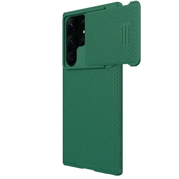 Nillkin CamShield S Case etui Samsung Galaxy S23 Ultra pancerny pokrowiec osłona na aparat zielone