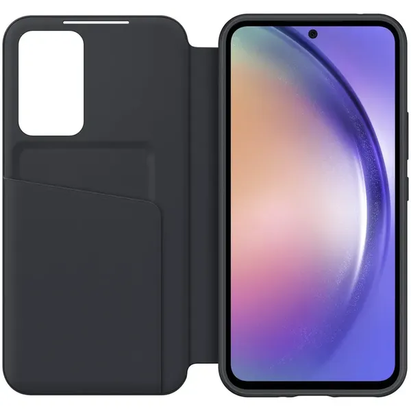 Samsung Smart View Wallet Case etui Samsung Galaxy A54 5G pokrowiec z inteligentną klapką okienkiem portfel na kartę czarne (EF-