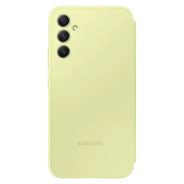 Samsung Smart View Wallet Case etui Samsung Galaxy A34 5G pokrowiec z inteligentną klapką okienkiem portfel na kartę limonkowe (
