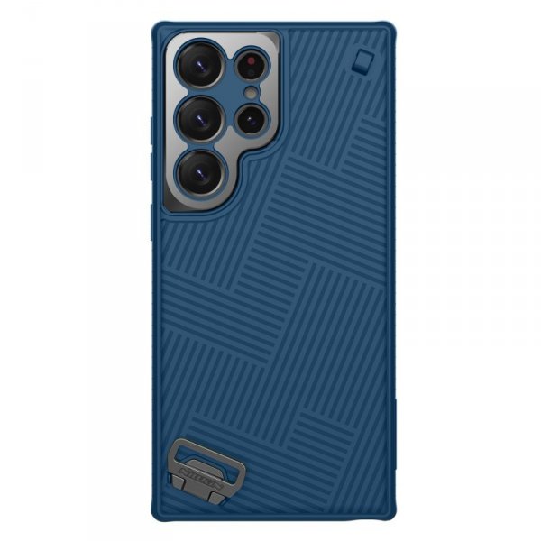 Nillkin Strap Case etui do Samsung Galaxy S23 Ultra pancerny pokrowiec z paskiem na rękę niebieskie
