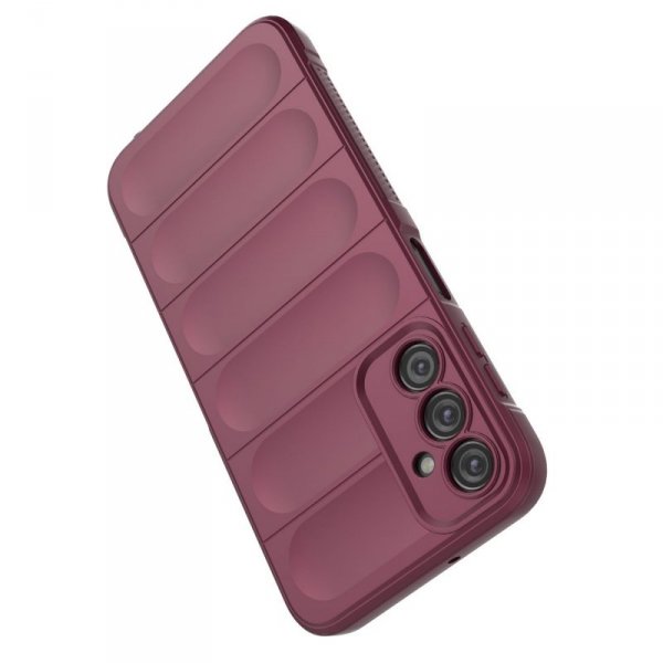 Magic Shield Case etui do Samsung Galaxy A24 4G elastyczny pancerny pokrowiec burgundowe