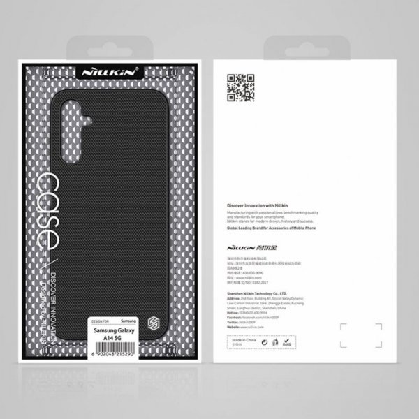 Nillkin Textured Case etui do Samsung Galaxy A14 5G / Galaxy A14 wzmocniony nylonowy pokrowiec czarne
