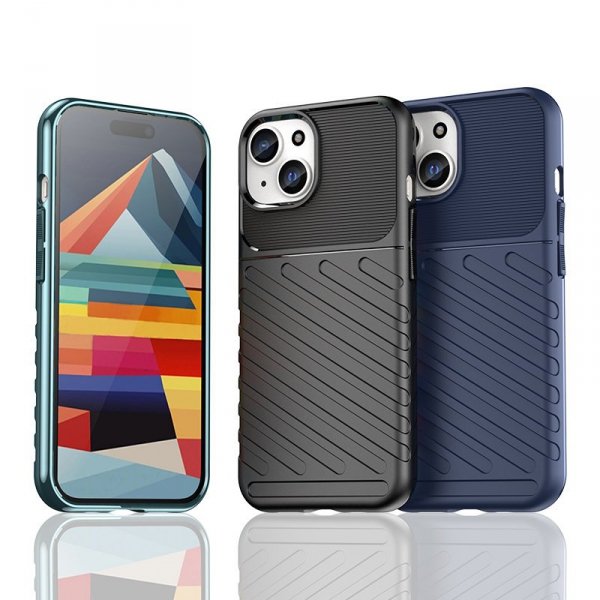 Pancerne etui Thunder Case do iPhone 15 - niebieskie