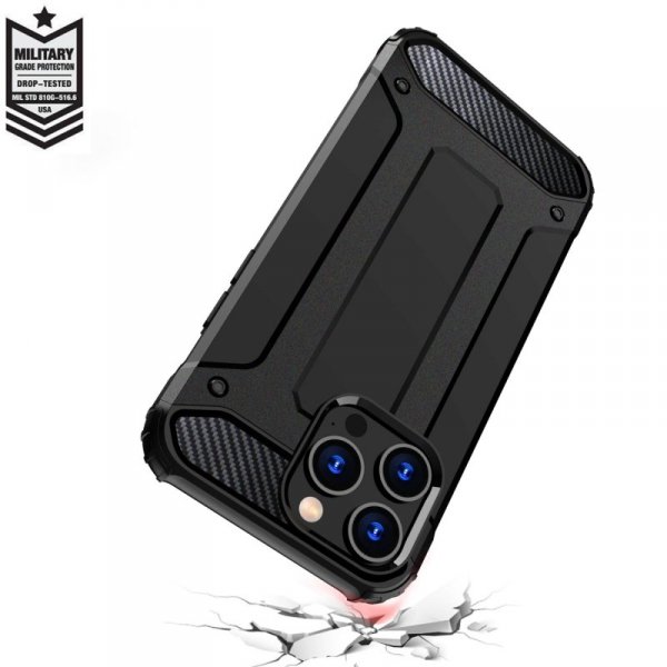 Pancerne etui do iPhone 15 Pro Hybrid Armor - czarne