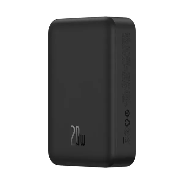 Powerbank Baseus Magnetic Mini 20000 mAh 20W - czarny + kabel USB-C / USB-C