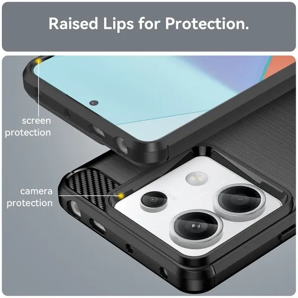 Etui Carbon Case do Xiaomi Redmi Note 13 Pro+ - czarne