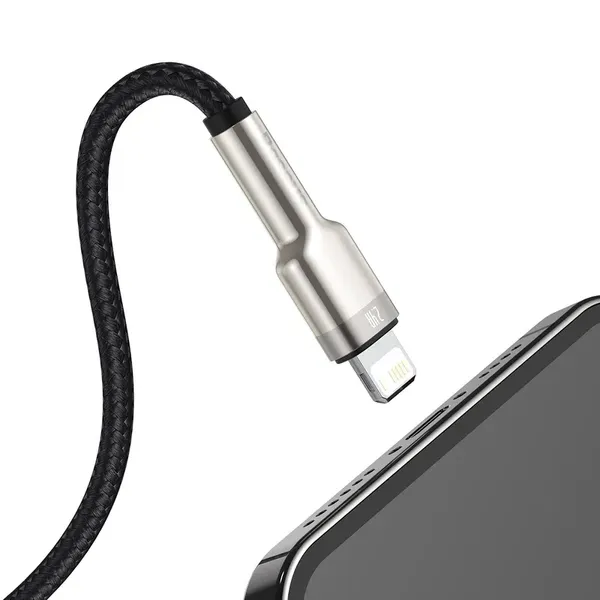 Kabel Baseus Cafule Series Metal Data USB-A / Lightning 2.4A 1m - czarny