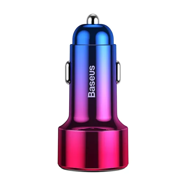 Ładowarka samochodowa Baseus Magic Series PPS USB-C / USB-A 45W PD QC 5A - różowo-niebieska