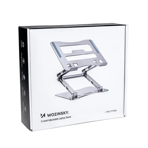 Podstawka pod laptopa, tablet Wozinsky WRS-CPY75DSS aluminiowa + Gratis! podstawka do smartfona - srebrna