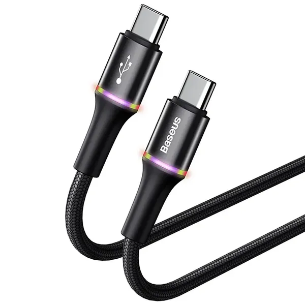 Kabel Baseus Halo USB-A - USB-C 2A 3m - czarny