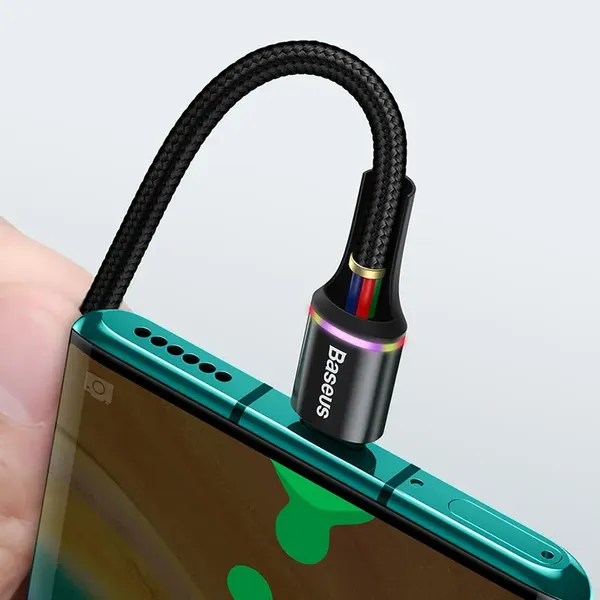 Kabel Baseus Halo USB-A - USB-C 2A 3m - czarny