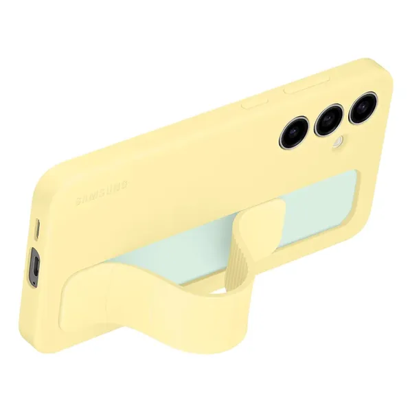 Etui Samsung Standing Grip Case EF-GS721CYEGWW z uchwytem / podstawką do Samsung Galaxy S24 FE - żółte