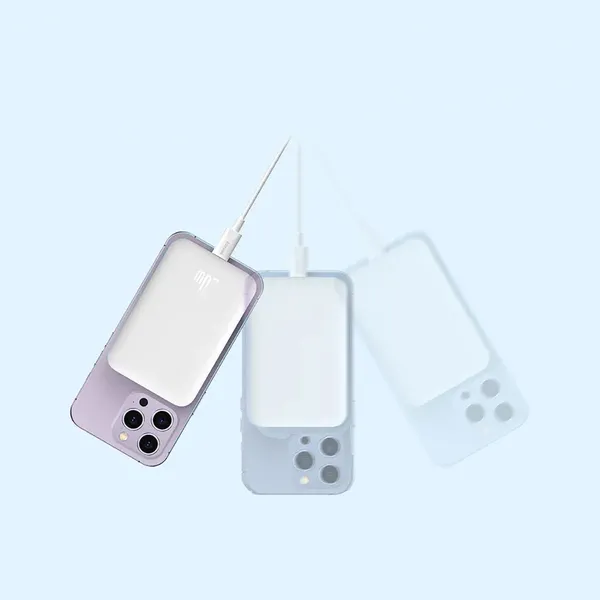Powerbank Baseus Magnetic Mini Air PPCXM06A 6000mAh 20W z kablem Simple Series USB-C - biały