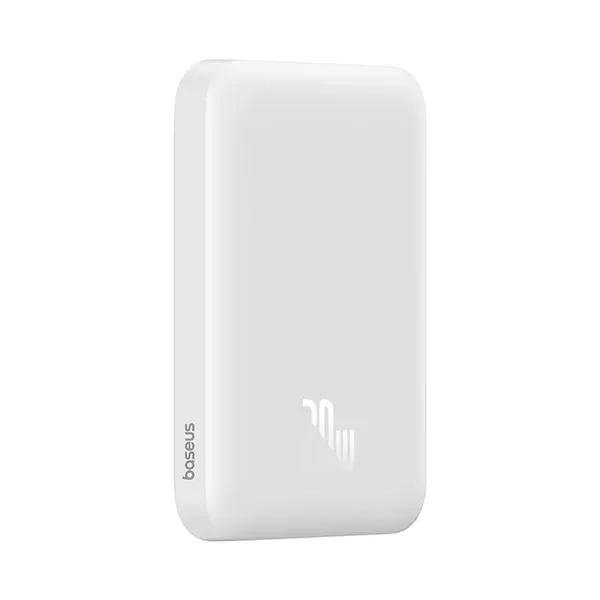 Powerbank Baseus Magnetic Mini Air PPCXM06A 6000mAh 20W z kablem Simple Series USB-C - biały
