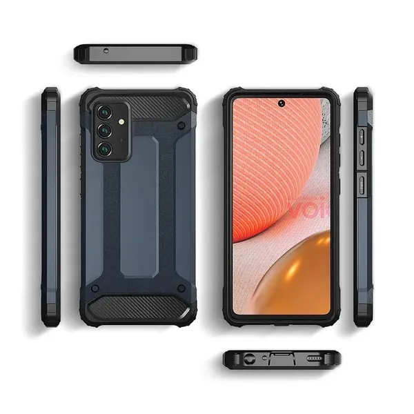 Pancerne hybrydowe etui Hybrid Armor pokrowiec na Samsung Galaxy A56 - niebieskie