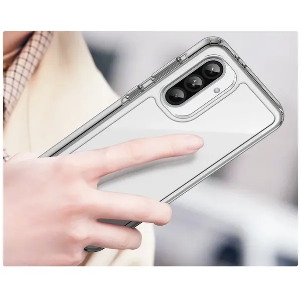 Etui Outer Space Case do Samsung Galaxy A56 pokrowiec z elastyczną ramką - przezroczyste