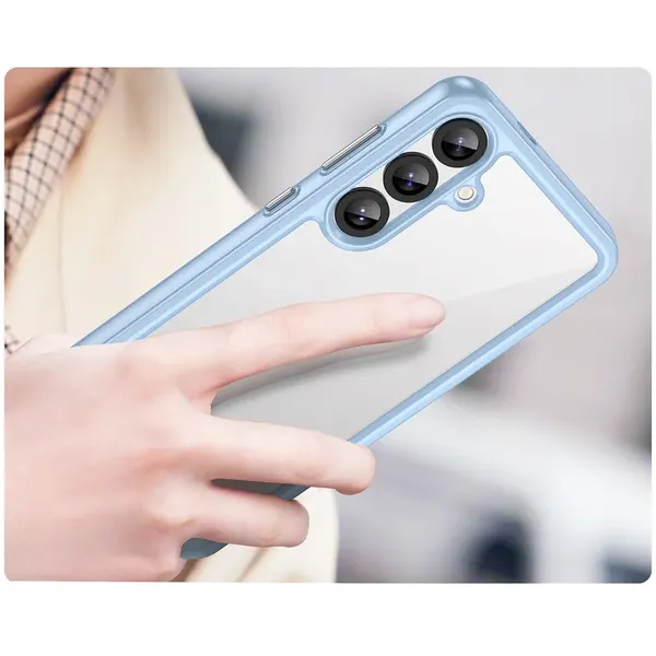 Etui Outer Space Case do Samsung Galaxy A36 pokrowiec z elastyczną ramką  - niebieskie