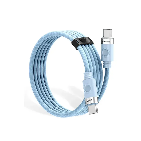 Kabel Orico CDX 60W 3A Power Delivery USB-C - USB-C 1m - niebieski