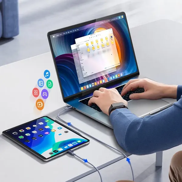 Kabel Orico CDX 100W 5A Power Delivery USB-C - USB-C 1m - niebieski