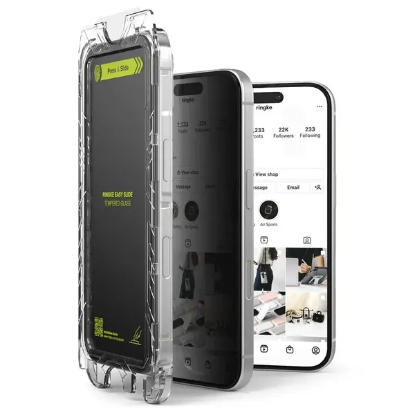 Szkło prywatyzujące Ringke Easy Slide 2-pack na iPhone 16 Pro Max