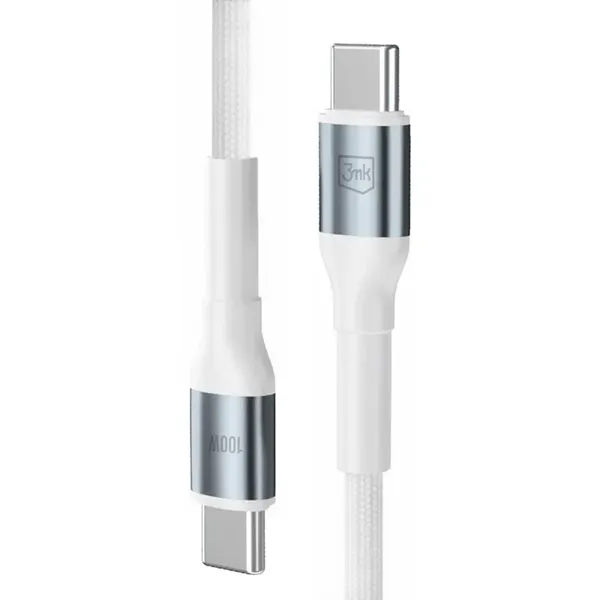 Kabel 3mk Hyper 3mk Hyper Cable N-SERIES USB-C / USB-C 1m 20V/5A 100W / biały
