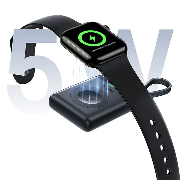 Powerbank Baseus EnerFill FW11 5W do Apple Watch z wbudowanym kablem - czarny