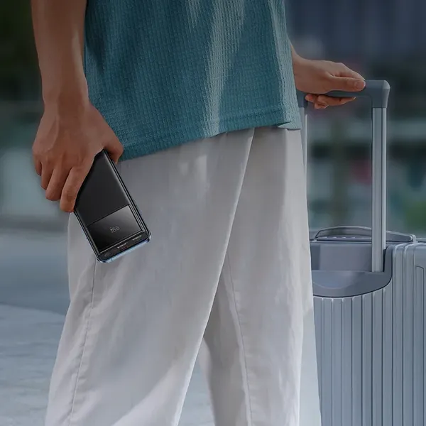 Powerbank Baseus Star-Lord 10000mAh 22,5W z wyświetlaczem cyfrowym i kablem USB-C 3A 30cm - czarny